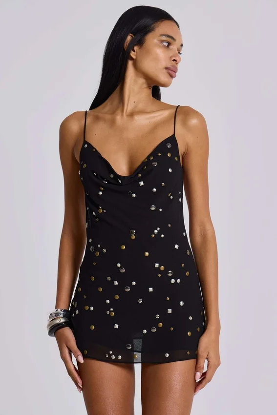Studded Mirage Mini Dress