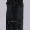 Sun Faded Black Trooper Cargo Pants