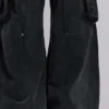 Sun Faded Black Trooper Cargo Pants
