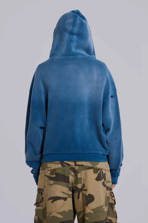 Sunfade Waffle Studded Hoodie