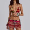 Talina Fringe Mini Skort