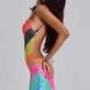 Toryn Backless Stripe Sequin Mini Dress