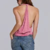 Tullia Sripe Jersey Drape Top
