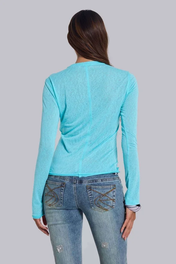 Turquoise Mist Long Sleeve Top