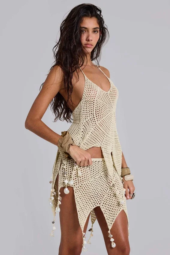 Ursule Crochet Top with Real Shell