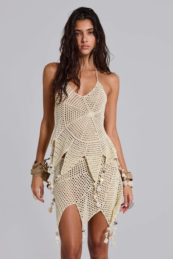 Ursule Crochet Top with Real Shell