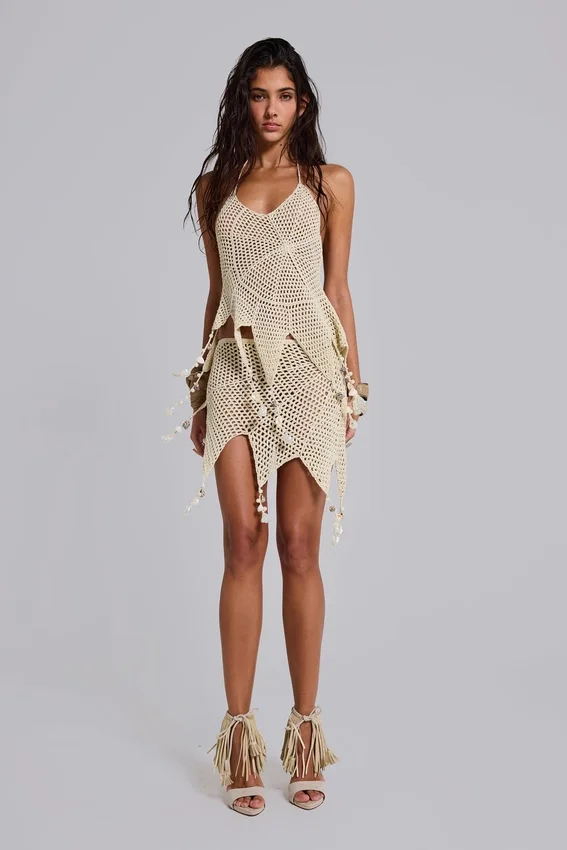 Ursule Crochet Top with Real Shell