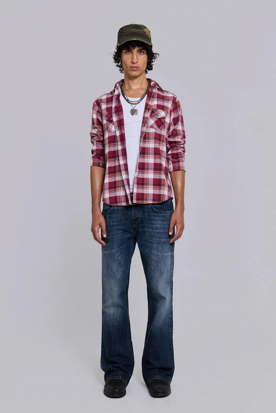 Vacation Plaid Fitted Shirt