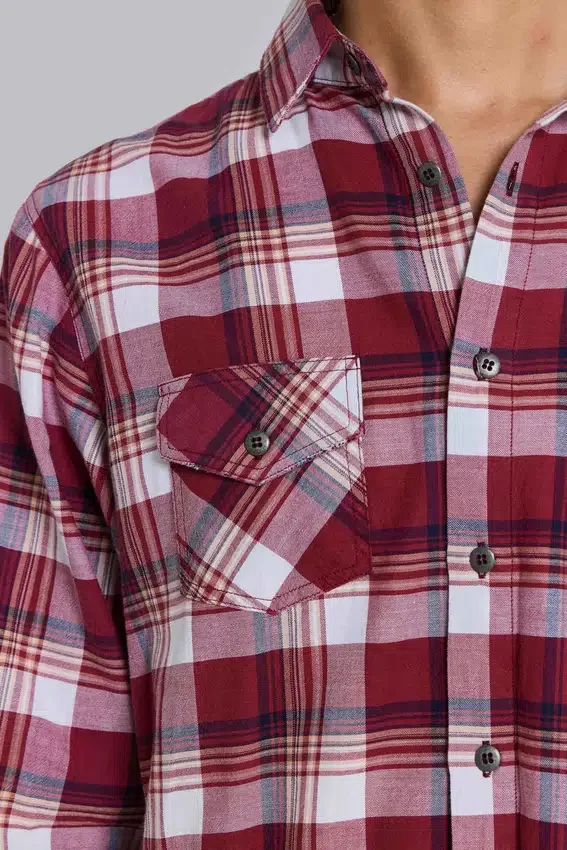 Vacation Plaid Fitted Shirt