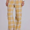Vellora Low Rise Check Trousers