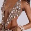 Vida Backless Crochet Maxi Dress with Shells