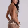 Vida Backless Crochet Maxi Dress with Shells
