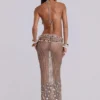 Vida Backless Crochet Maxi Dress with Shells