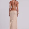 Vida Backless Maxi Dress in Gold