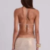 Vida Backless Maxi Dress in Gold
