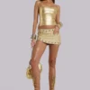 Vinta PU Leather Studded Mini Skirt