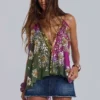 Vireya Embellished Backless Halter Top