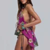 Vireya Embellished Backless Halter Top