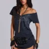 Voraz Macrame Mini Dress