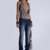 Vrax Cowl Zipper Top