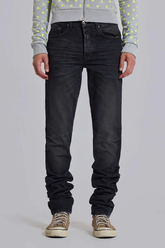 Washed Black Drain Jeans