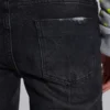 Washed Black Drain Jeans