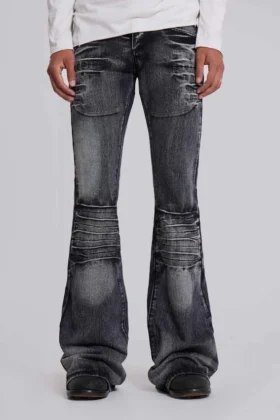 Washed Black Drift Bootcut Jeans