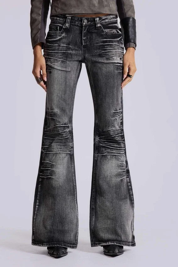 Washed Black Drift Bootcut Jeans