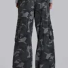 Washed Black Trooper Camo Cargo Pant