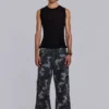 Washed Black Trooper Camo Cargo Pant