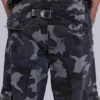 Washed Black Trooper Camo Cargo Pant