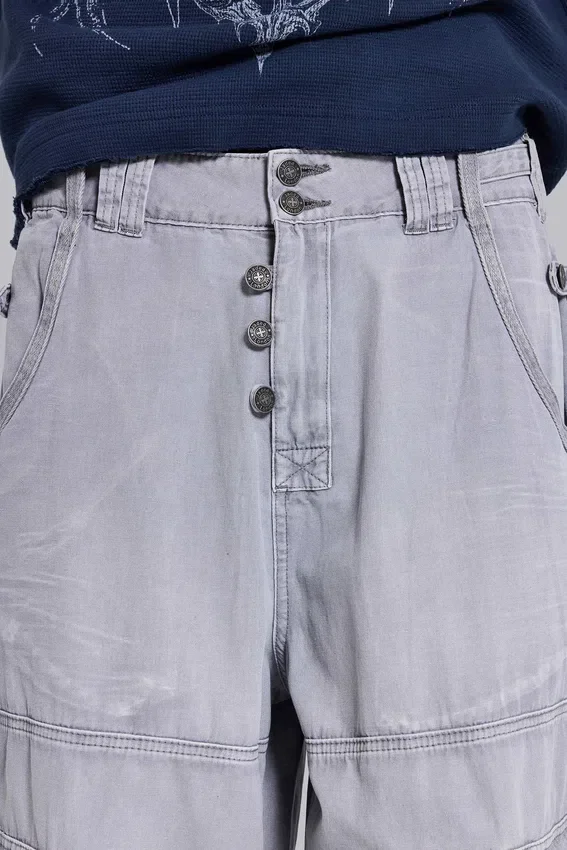 Washed Grey Decoy Cargos