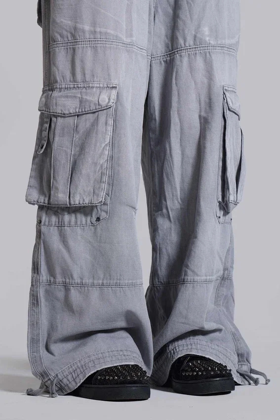 Washed Grey Decoy Cargos