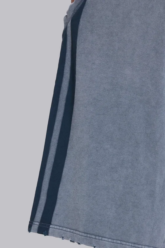 Washed Grey Sporty Stripe Monster Jogger Shorts
