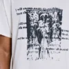 White Etching Cropped T-Shirt