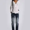 White Haze Henley Top
