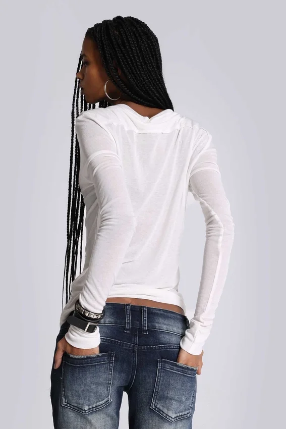 White Haze Henley Top