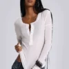 White Haze Henley Top