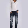White Haze Henley Top