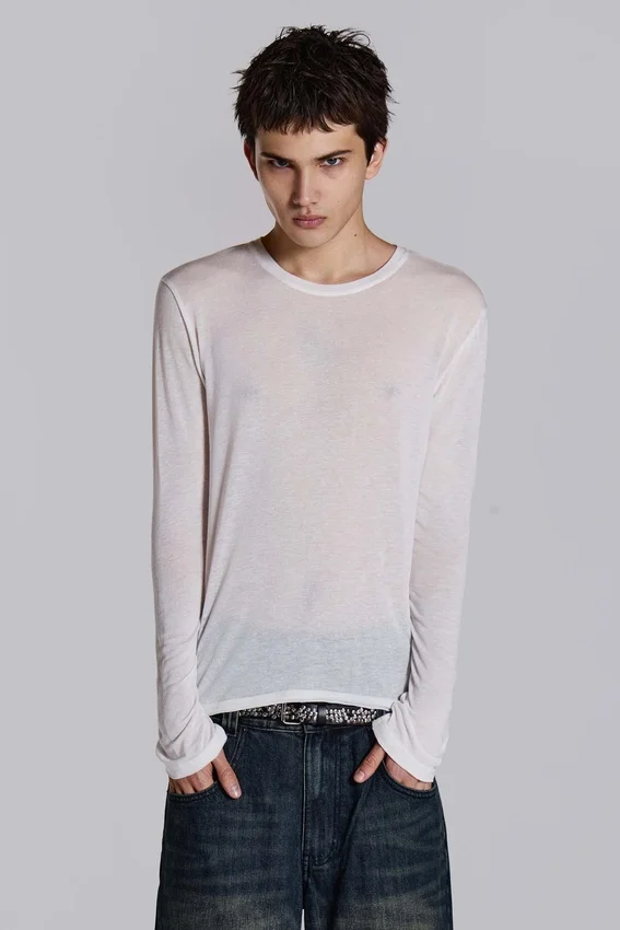White Mist Long Sleeve Top