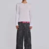 White Mist Long Sleeve Top