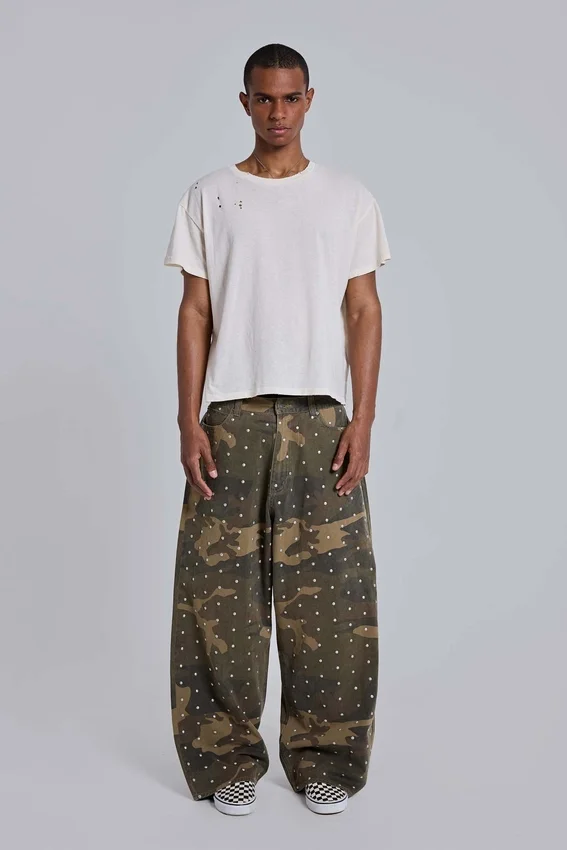 White Moth Cropped T-Shirt
