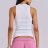 White Rib Longline Vest