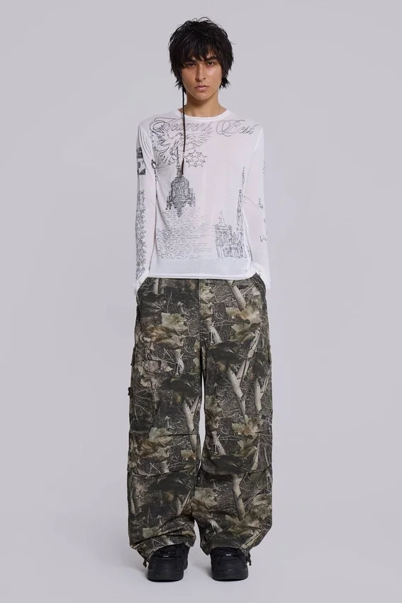Woodland Camo Parachute Pants