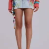 Zadie Airbrush Denim Off Mini Skirt