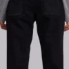 Zain Shredded Bootcut Jeans in Black