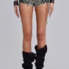 Zebra Denim Hot Pants